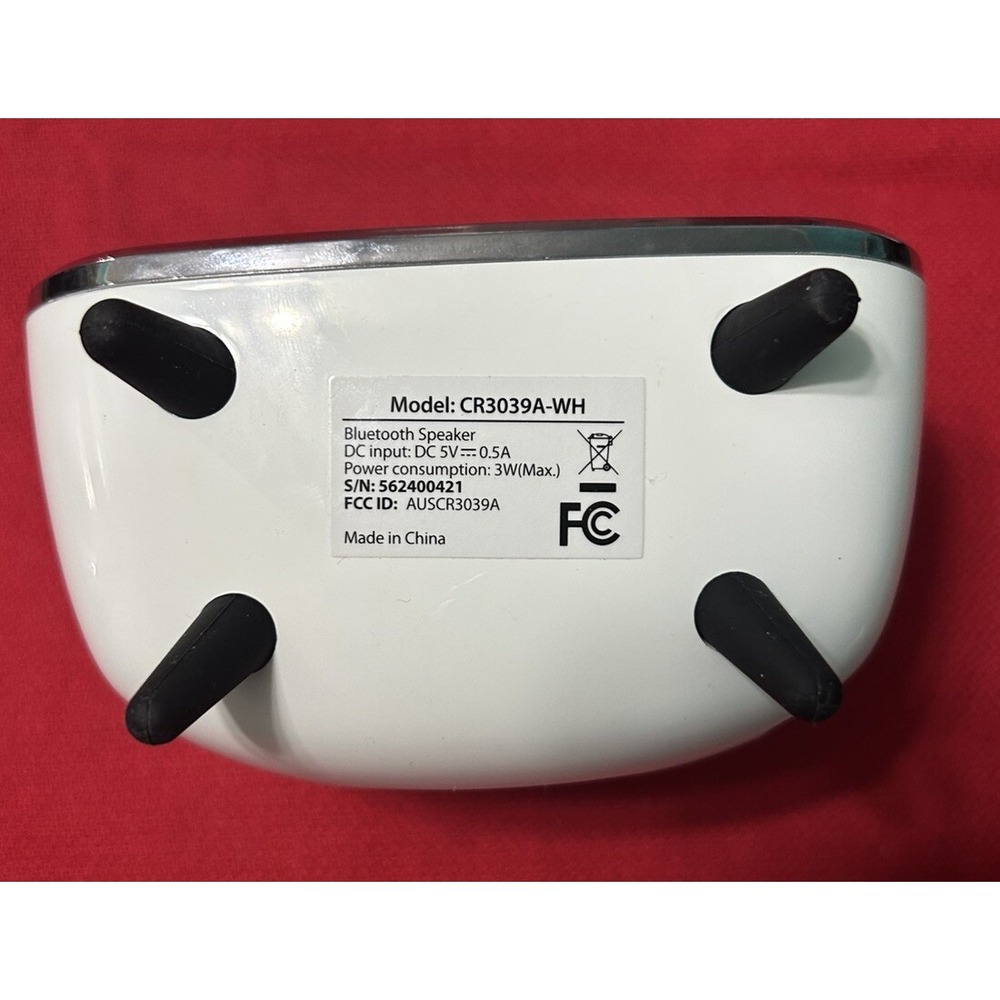 Crosley CR3039A- WH Retro Style Rondo Bluetooth Speaker White - New - Picture 6 of 8